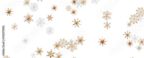 Christmas background design of snowflake and snow falling in the winter 3d illustration