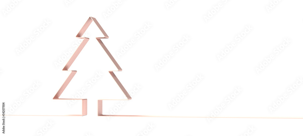 Continuous one line of abstract fir tree in silhouette. Minimalist. Merry christmas and happy new year Continuous one line of abstract fir tree in silhouette. Minimalist. Merry christmas and happy new year
