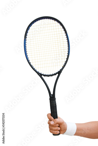 Gesture series: man hand with tennis racket. © Composer