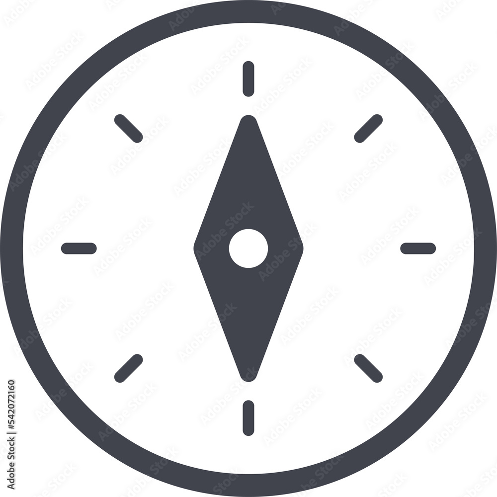Compass icon in png. Direction symbol. Navigation sign in png. Compass