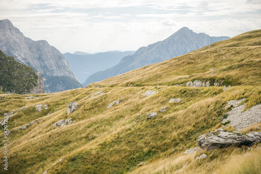 Blick in das Tal der slowenischen Alpen