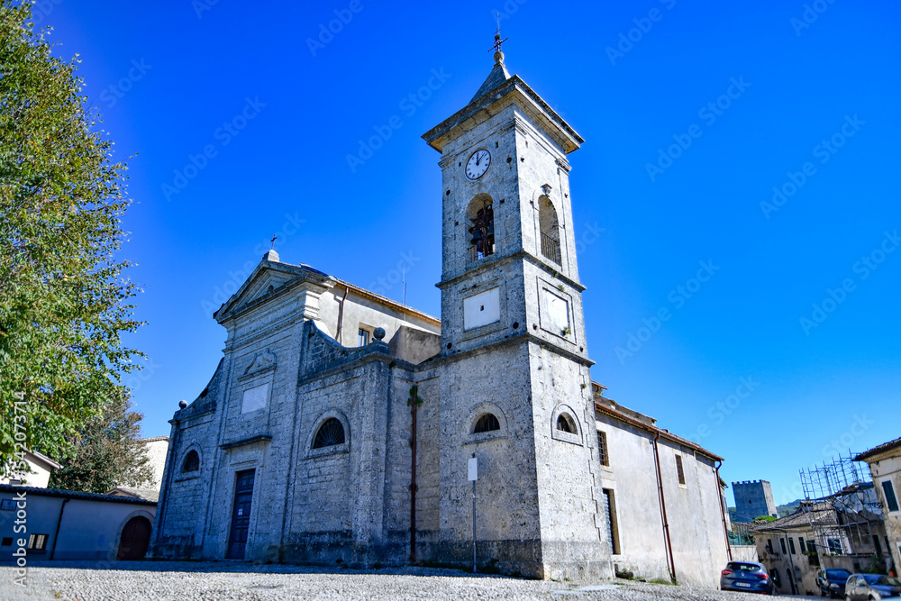 A church in Civitavecchia di Arpino, a medieval village in the Lazio region, Italy.