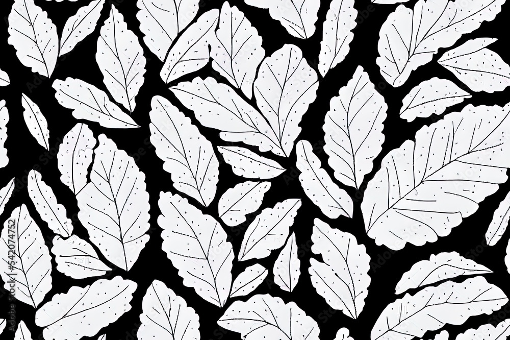 Botanical seamless hand drawn pattern with coniferous branches, plants and berries. Vintage engraving style. Vertical format. Monochrome graphics. 2d illustrated illustration.