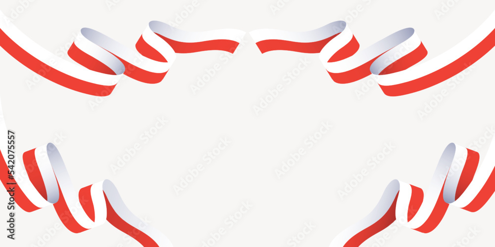 Waving ribbon or banner with flag of Poland Waving ribbon or banner with flag of Poland