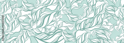 seamless pattern with leaves,  mysterious background and texture 