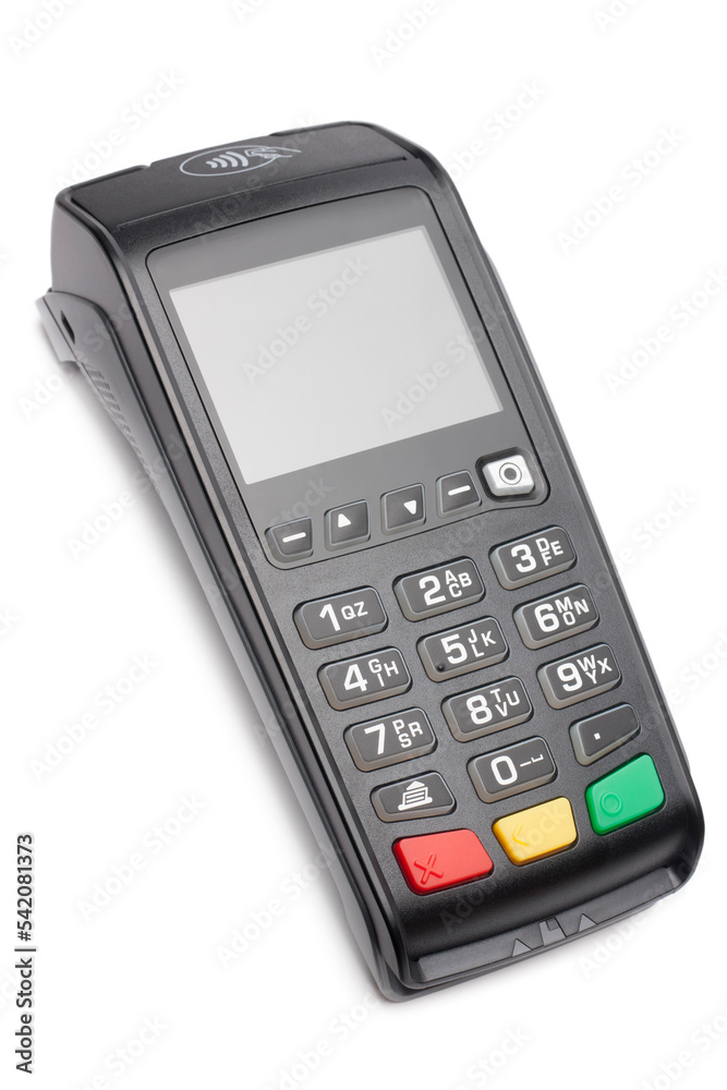 Payment terminal isolated on white background Payment terminal isolated on white background