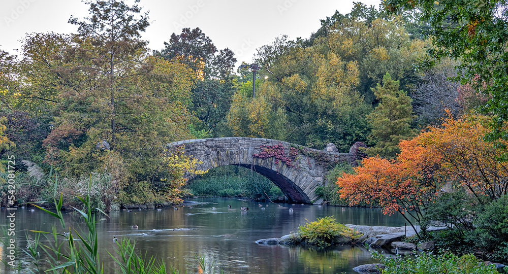 Gapstow Bridge in Central Park, autumn Gapstow Bridge in Central Park, autumn