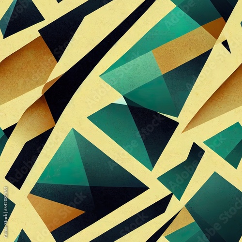 Wallpaper Mural Geometric damask seamless pattern with grunge texture Torontodigital.ca