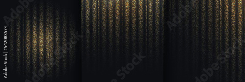 Set of elegant golden glitt...