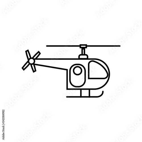 Helicopter thin line sign. Air Transport eps ten