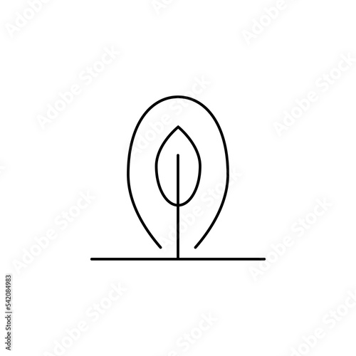 Locally grown sign. Tree in the location sign eps ten
