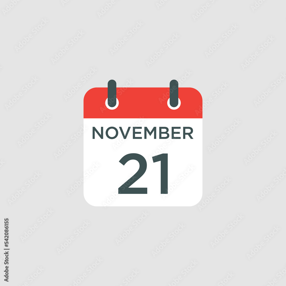 calendar - November 21 icon illustration isolated vector sign symbol calendar - November 21 icon illustration isolated vector sign symbol