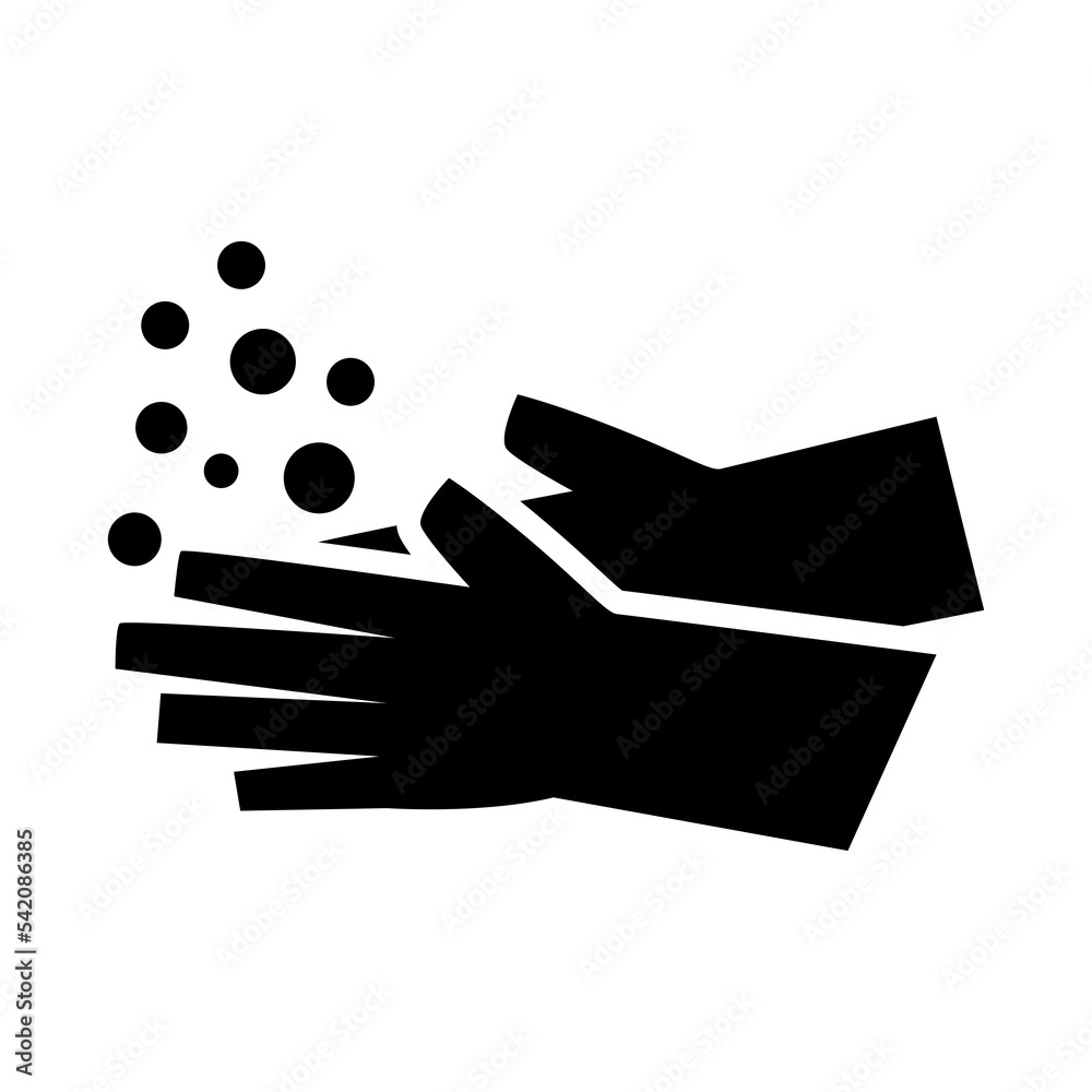 Obraz premium Hand washing silhouette illustration vector