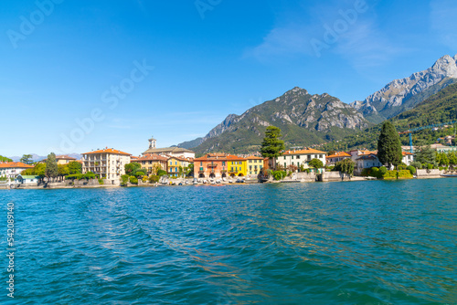 The Italian town and commune of Mandello del Lario, Italy, in the province of Lecco on the shores of Lake Como. © Kirk Fisher