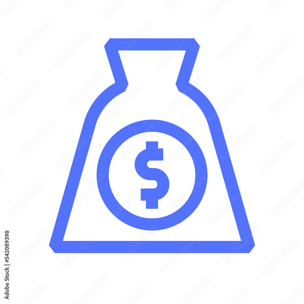 bag bank business finance money saving line icon bag bank business finance money saving line icon