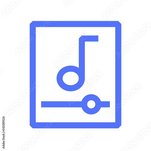 player sound user interface line icon