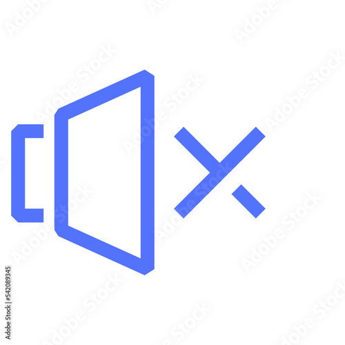 audio multimedia mute silent sound line icon