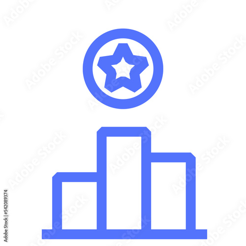 sport stage winner work out line icon