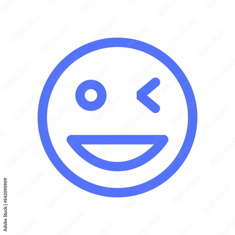 Obraz premium happy laugh smile wink line icon