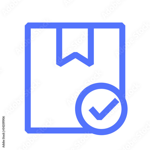 logistic package shipping line icon