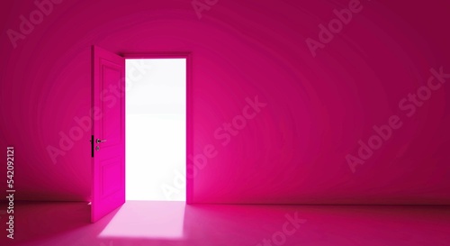 Photography Red Room with the door open for a sky