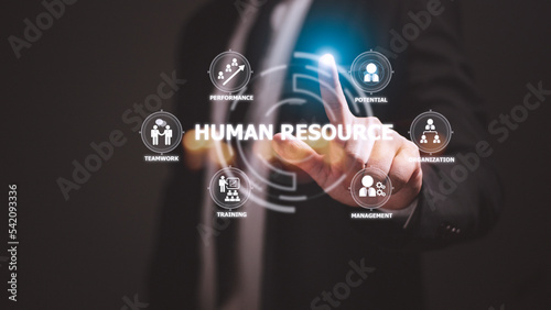 Human Resources HR management Recruitment Employment Headhunting Concept.