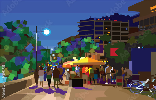 Night travel is popular with young people.