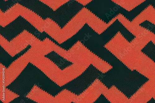 Cozy zigzag chevron stripes christmas knit geometric seamless pattern. Jacquard knit tricot fabric print. Classic warm seamless knitted pattern. Cozy textile print design.