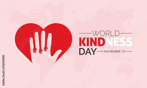 Vector illustration design concept of World Kindness Day observed on November 13