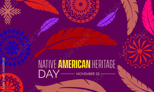 Vector illustration design concept of Native American Heritage Day observed on November 25