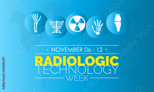 Vector illustration design concept of National Radiologic Technology Week observed on November 6 to 12