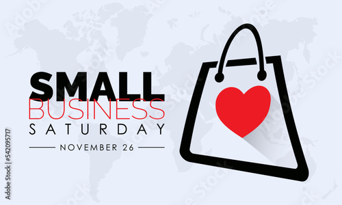 Vector illustration design concept of Small Business Saturday observed on November 26