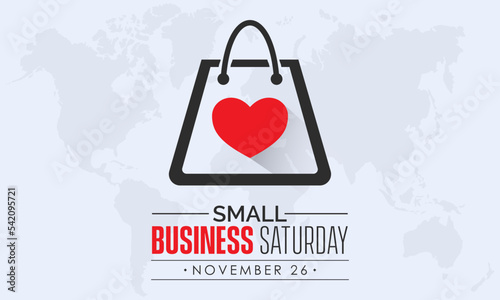 Vector illustration design concept of Small Business Saturday observed on November 26
