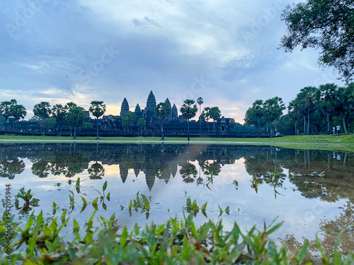 Angkor Wat, built in the early 12th century by Suryavarman II as a temple in the former Khmer Empire. photo