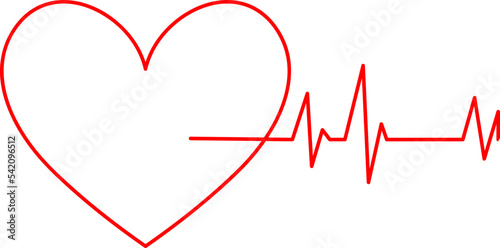 Red heartbeat line icons on white background. Pulse Rate Monitor. Vector illustration..eps
