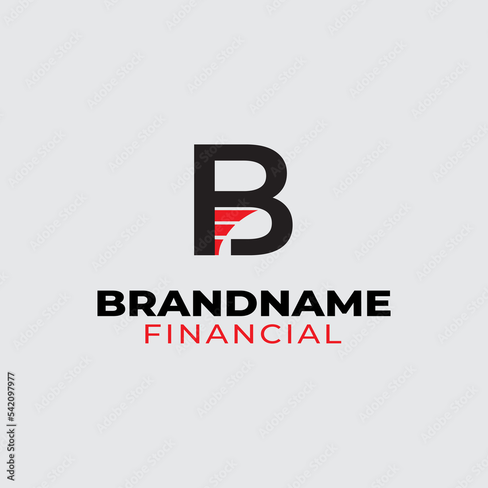 b logo design letter character
