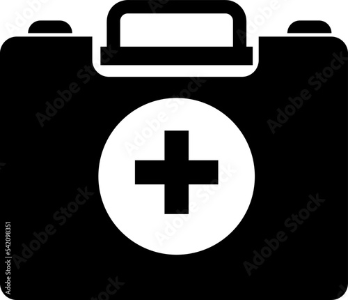  first aid box glyph style design on white background..eps