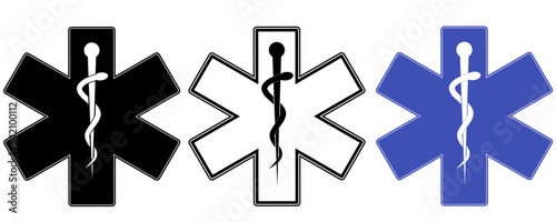 medical symbol set isolated on white background