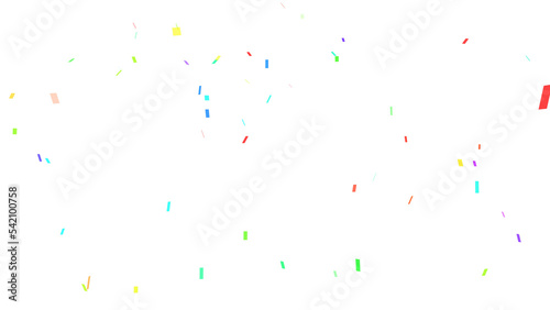 4K Colorful Celebration Ribbons Falling from Top Overlay Background