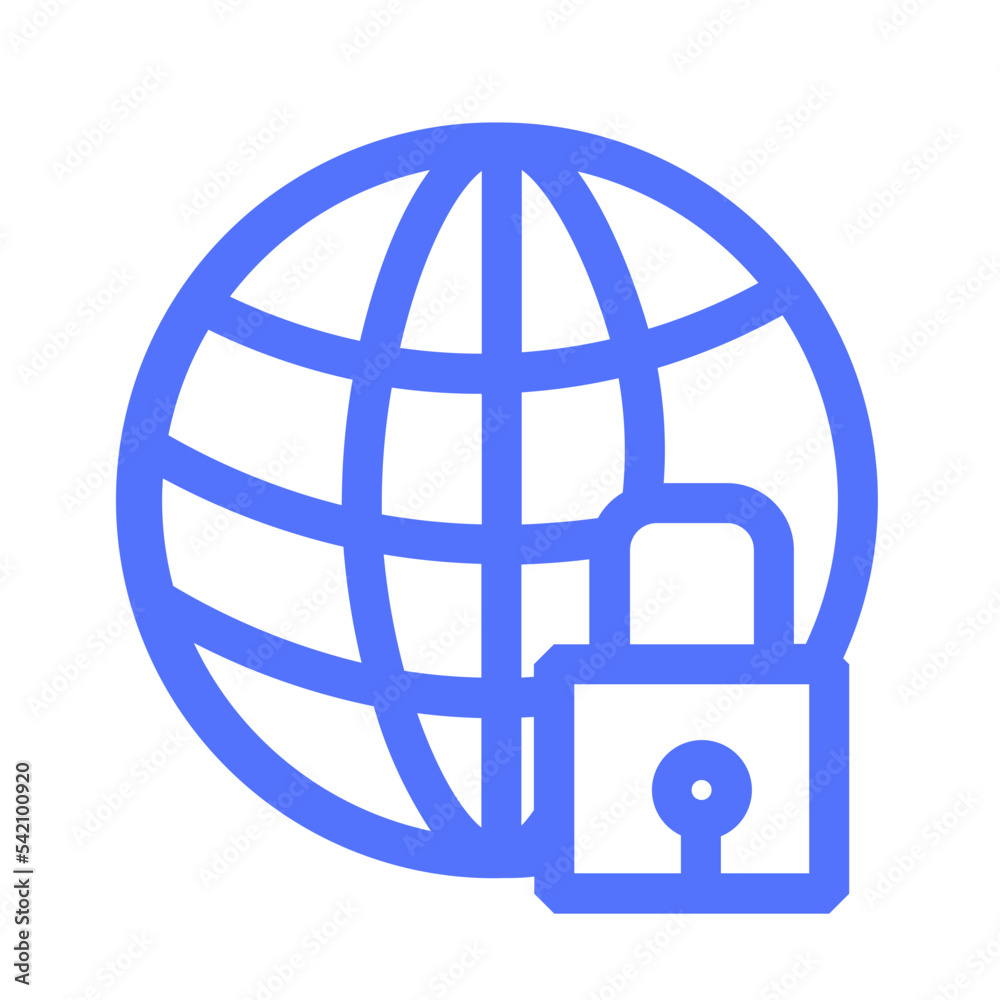 Browser Globe Internet Lock Online Security Web Icon Browser Globe Internet Lock Online Security Web Icon