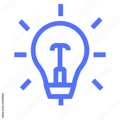 Bulb Business Creative Digital Idea Marketing Online Icon