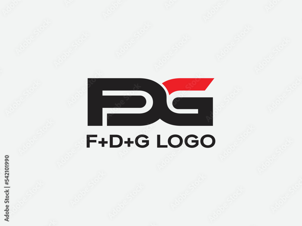 FDG modern minimal creative logo design vector icon, Letter mark FDG ...