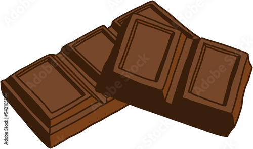 doodling freehand outline sketch drawing of a chocolate bar. 