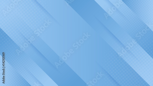 Vector blue abstract geometric stripe gradient background with halftone