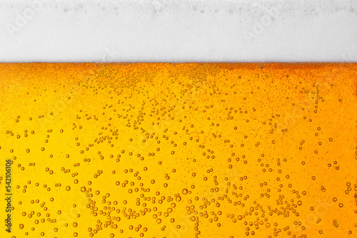 Photography beer background texture with bubbles and foam