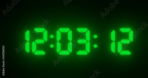 3d render of counting numbers as digital clock timer for busy or long hour concept.