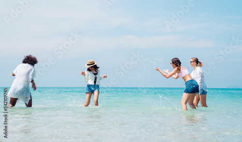 Lifestyle people vacation holiday on beach, Beach summer holiday sea people concept.
