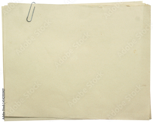 Принти на полотні Old paper with clip