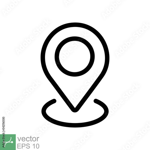 Pin location icon. Simple outline style. Map marker, place position, globe label, gps technology concept. Thin line vector illustration isolated on white background. EPS 10. Free Download Pin location icon. Simple outline style. Map marker, place position, globe label, gps technology concept. Thin line vector illustration isolated on white background. EPS 10. - GFXLoad