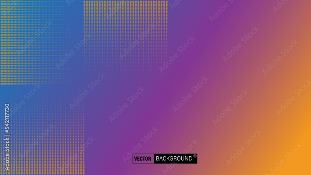 Obraz premium Golden circle halftone pattern on multicolor gradient background. Vector illustration.